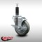 Service Caster 4'' SS Gray Poly Swivel 1'' Expanding Stem Caster with Brake SCC-SSEX20S414-PPUB-TLB-1 - alternate 2